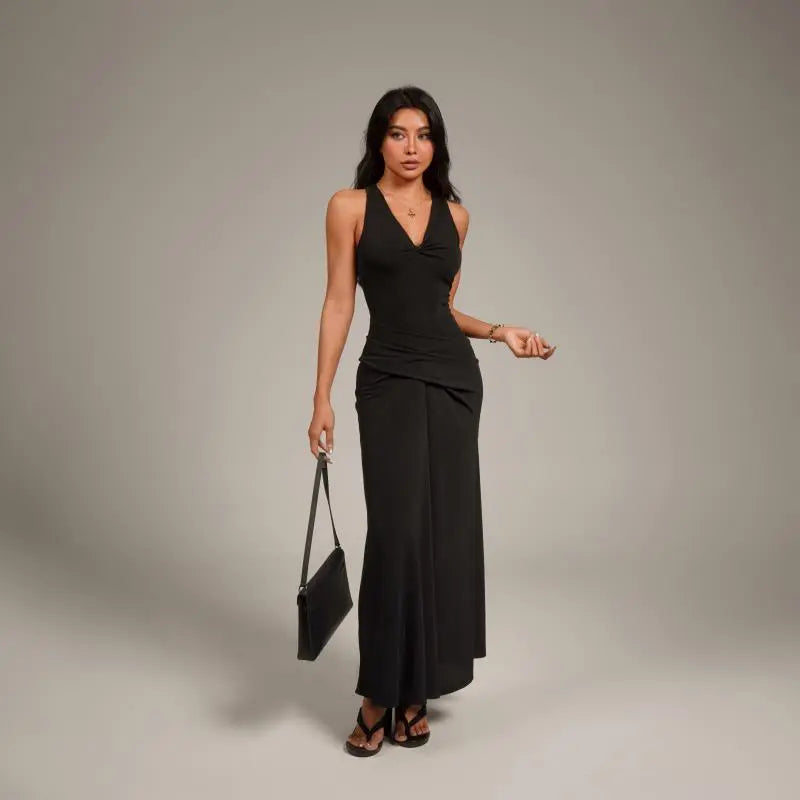 Sea Salt Elegance Slim-Fit Long Dresses