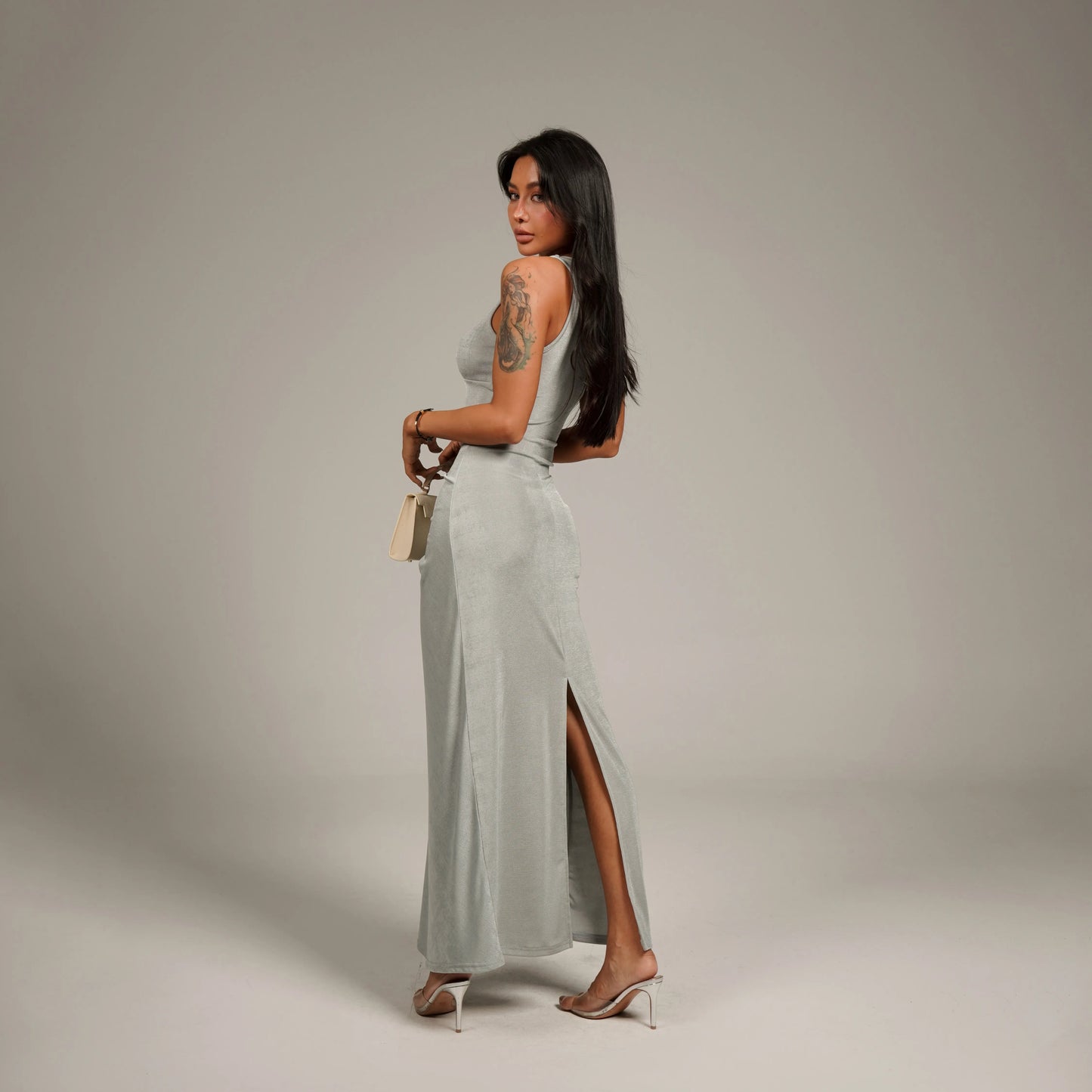 Sea Salt Elegance Slim-Fit Long Dresses