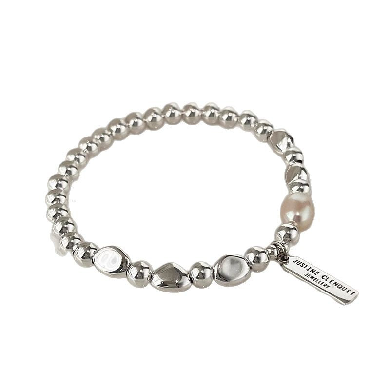 Geometric Rectangular Pearl Bracelet