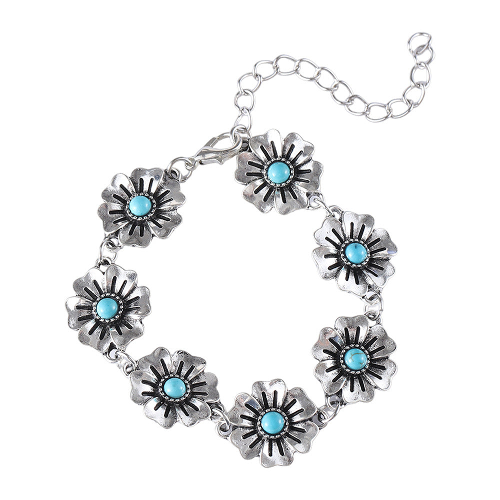 Small Flower Turquoise Bracelet