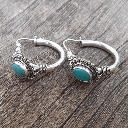 Retro Minimalist Turquoise Earrings
