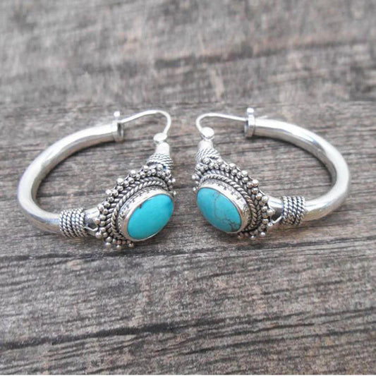 Retro Minimalist Turquoise Earrings