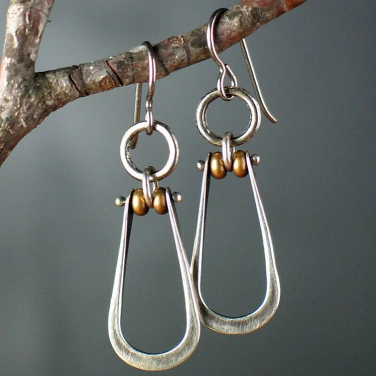Boho Silver Turquoise Dangle Drop Earrings
