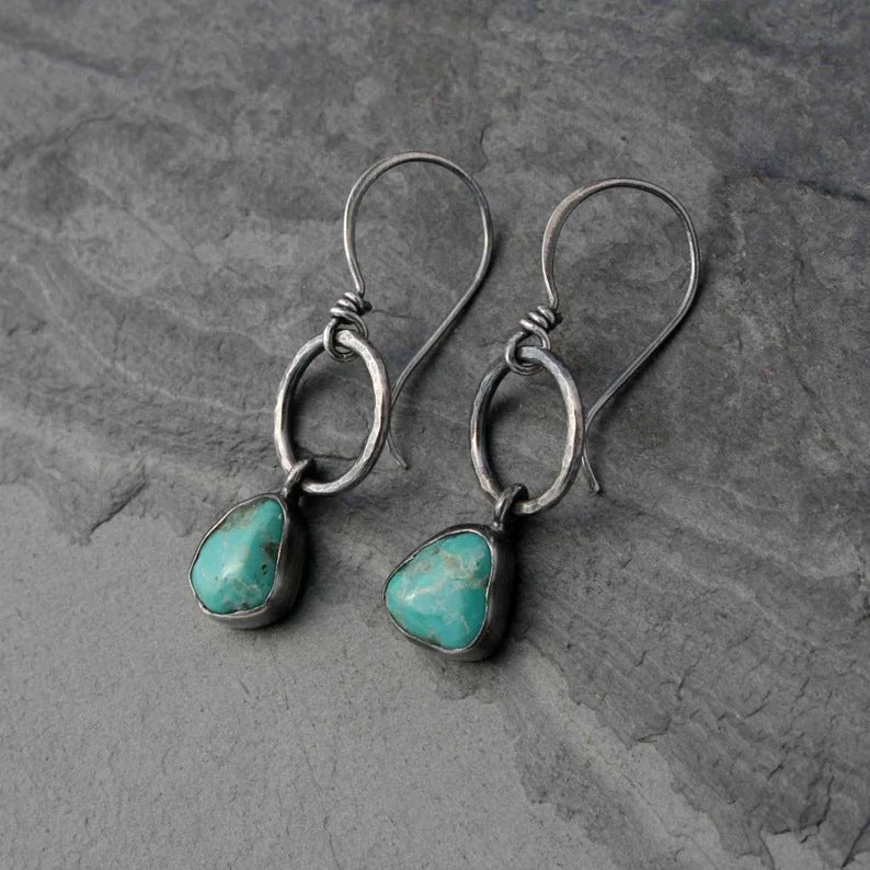 Retro Turquoise Minimalist Earrings