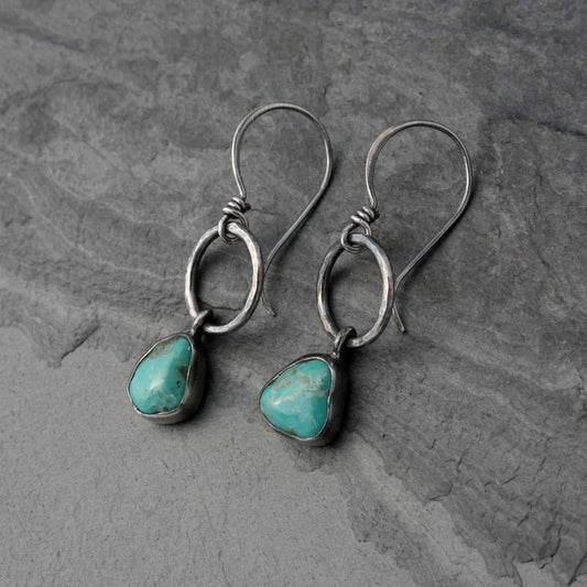 Retro Turquoise Minimalist Earrings