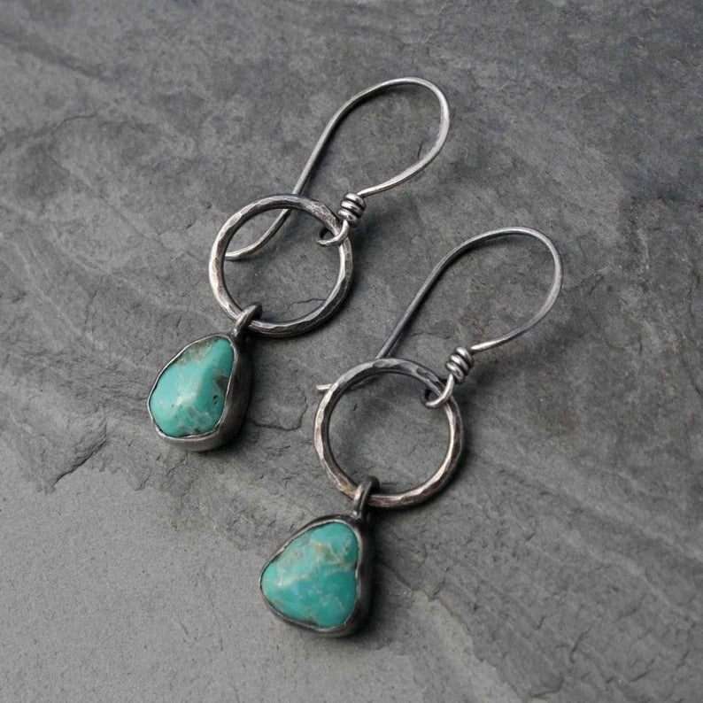 Retro Turquoise Minimalist Earrings