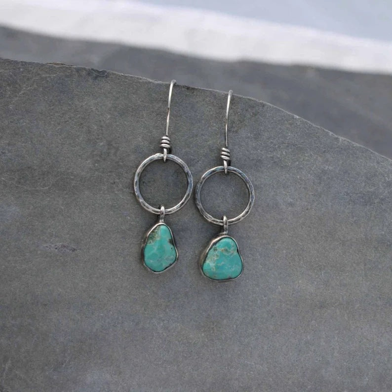 Retro Turquoise Minimalist Earrings