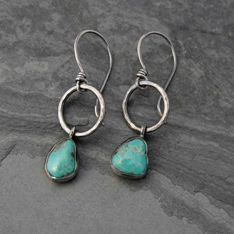 Retro Turquoise Minimalist Earrings