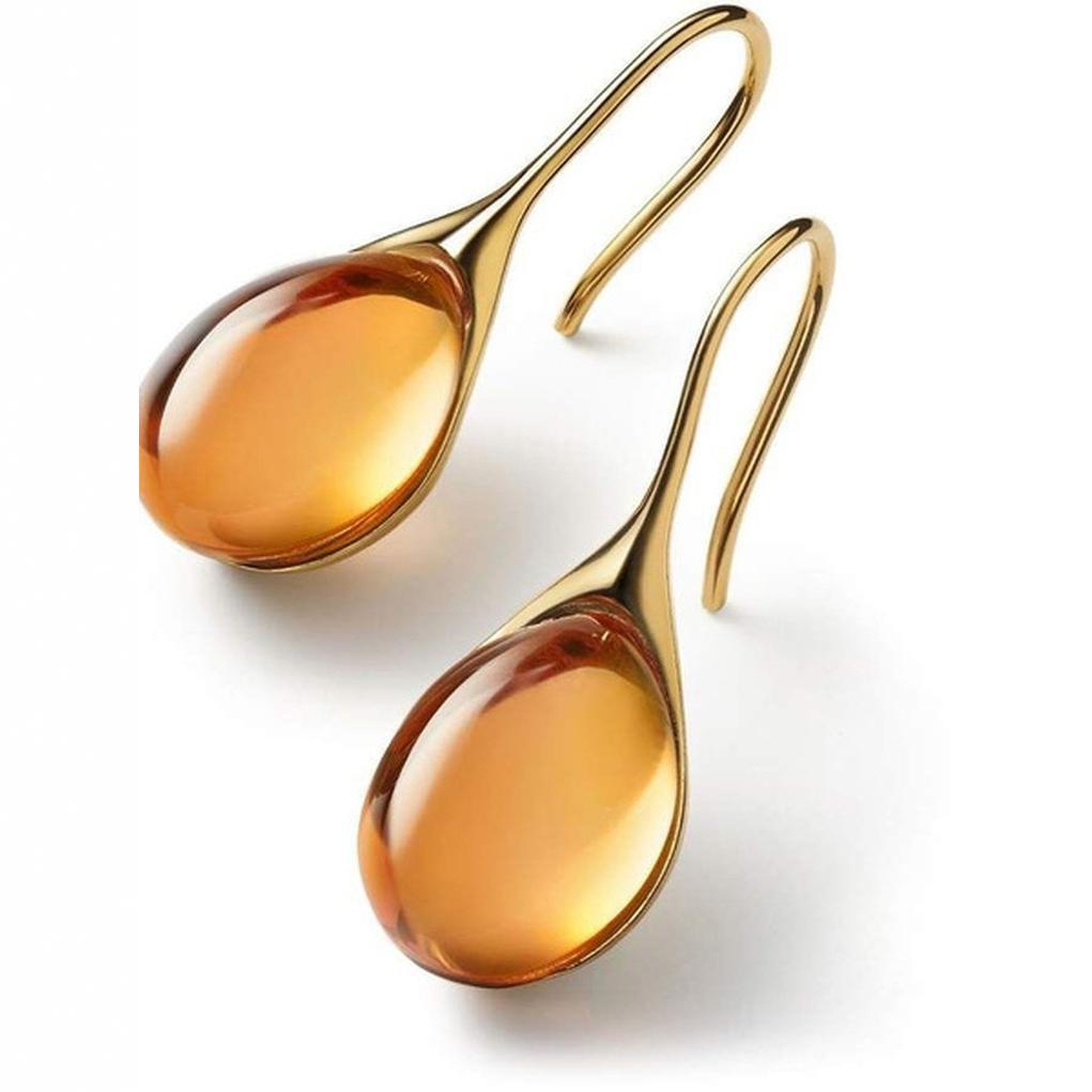 Vintage Olive Glass Earrings