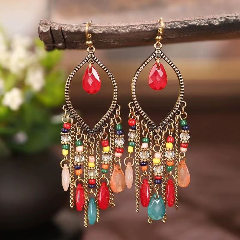 Boho Mandala Dangling Earrings