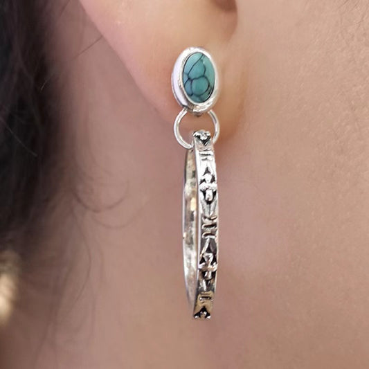 Boho Vintage Onyx Earrings