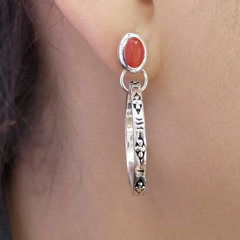 Boho Vintage Onyx Earrings