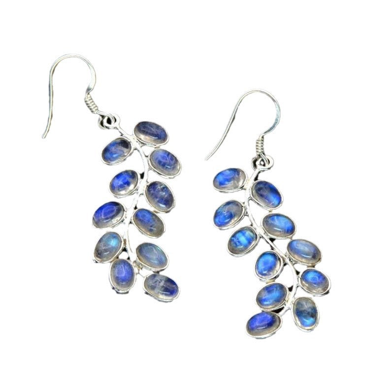 Gorgeous Plant Leaves Moonstone Earrings