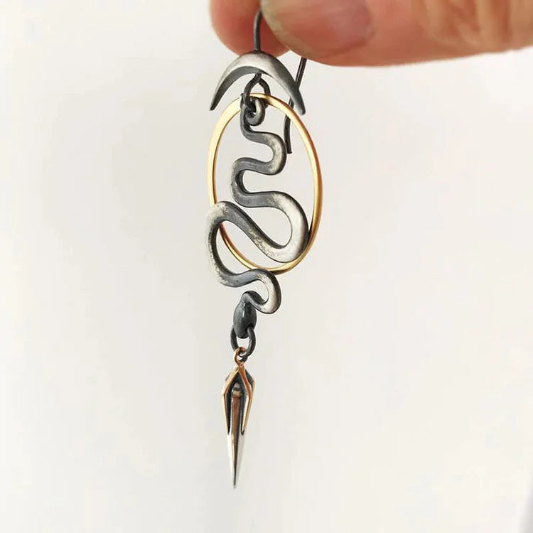 Irregular Geometric Spiral Earrings Serpentine
