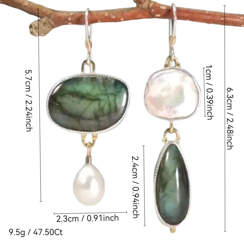 Vintage Natural Stone Earrings