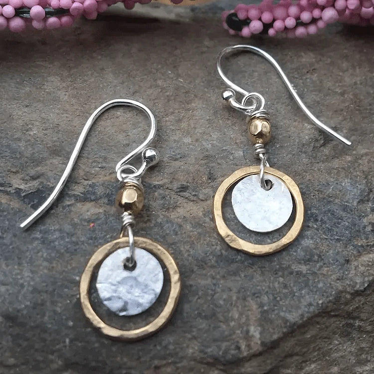 Vintage Gold And Silver Plate Earrings