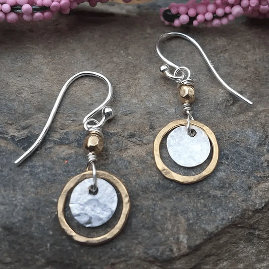 Vintage Gold And Silver Plate Earrings