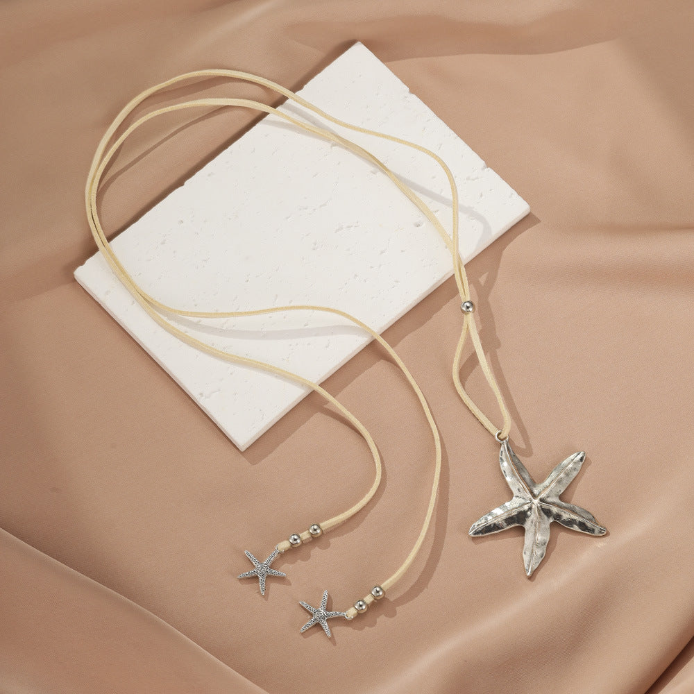 Vintage Starfish Lariat Necklace