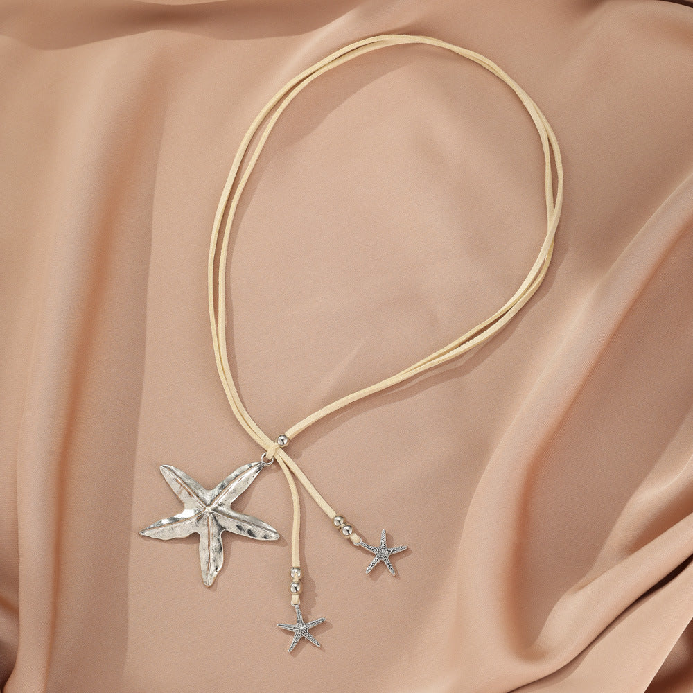 Vintage Starfish Lariat Necklace