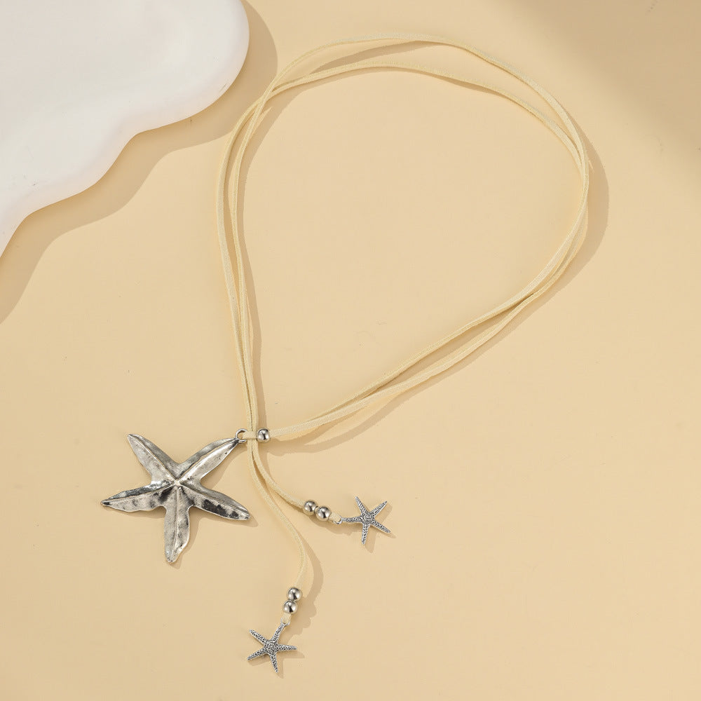 Vintage Starfish Lariat Necklace