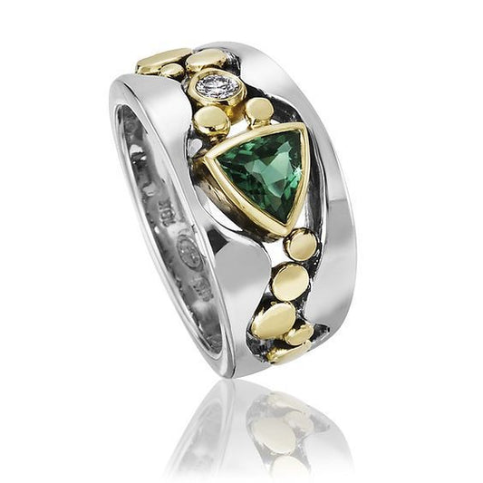 Vintage Openwork Crystal-Set Geometric Ring Vintage Crystal Ring