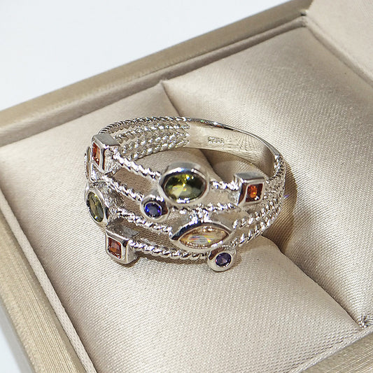 Vintage Colorful Crystal Ring