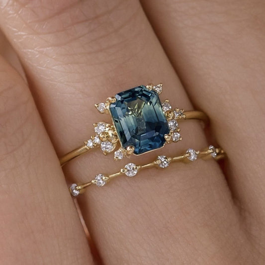 Gold-Plated Cubic Zirconium Oxide Ring