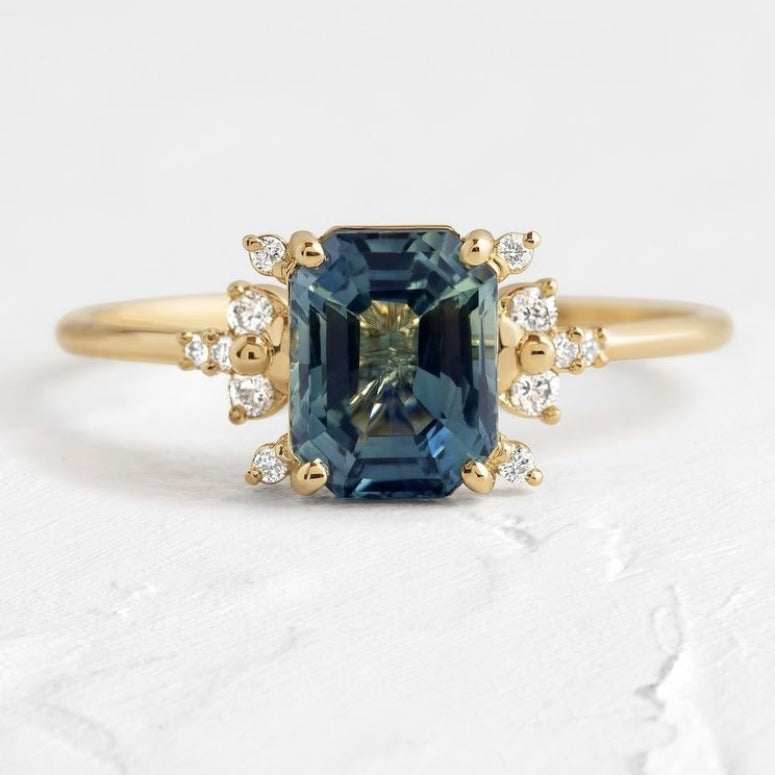 Gold-Plated Cubic Zirconium Oxide Ring