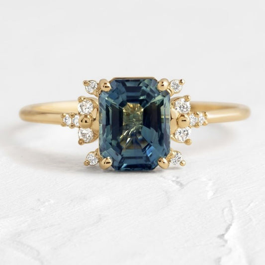 Gold-Plated Cubic Zirconium Oxide Ring