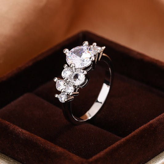 Round Synthetic High Carbon Diamond Ring
