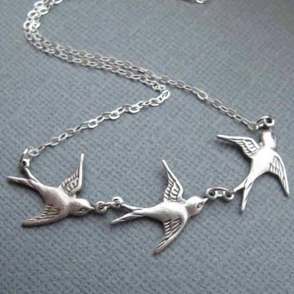 Vintage Sparrow Bird Necklace