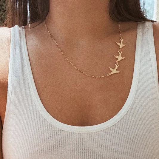 Vintage Sparrow Bird Necklace