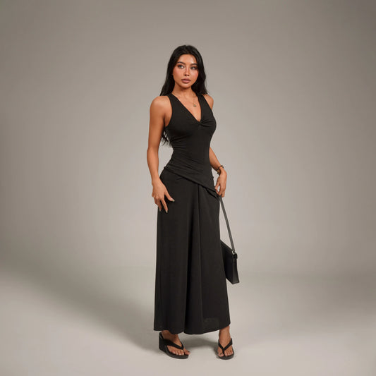 Sea Salt Elegance Slim-Fit Long Dresses
