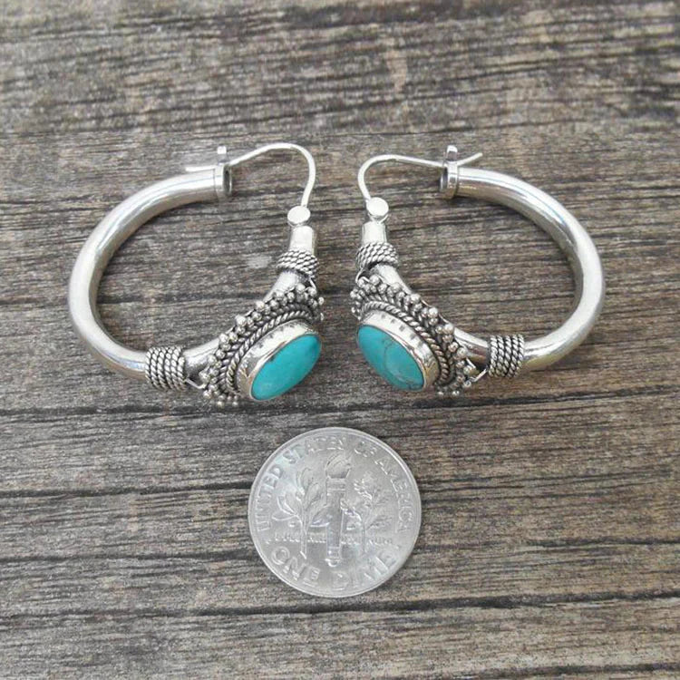 Retro Minimalist Turquoise Earrings