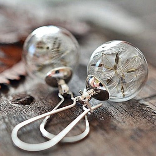 Dandelion Silver Earrings
