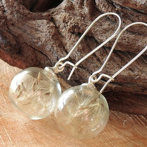 Dandelion Silver Earrings