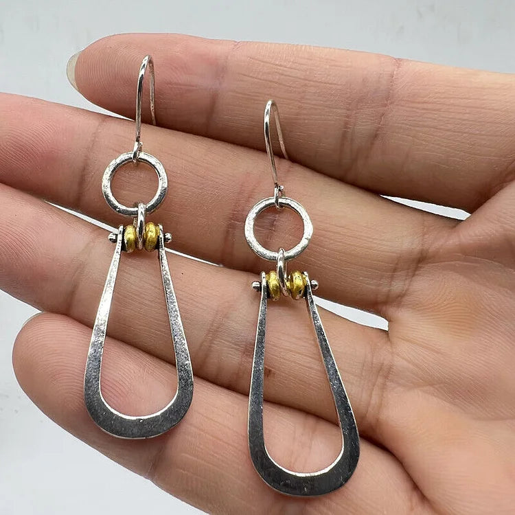 Boho Silver Turquoise Dangle Drop Earrings
