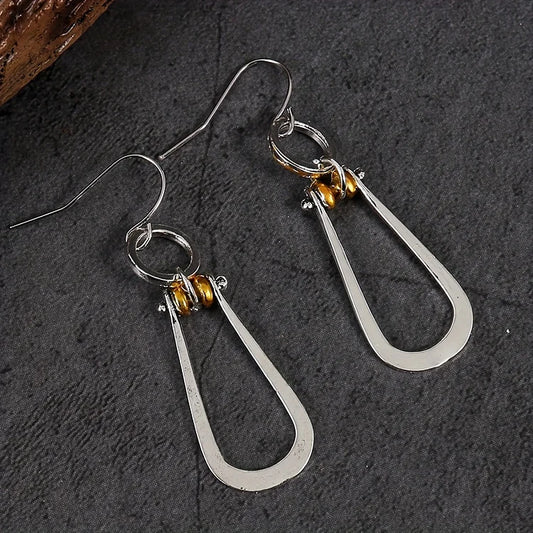 Boho Silver Turquoise Dangle Drop Earrings