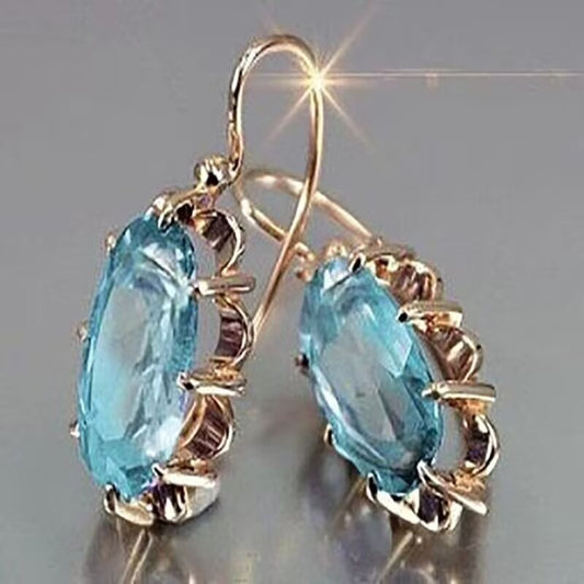 Retro Crystal Gold Earrings