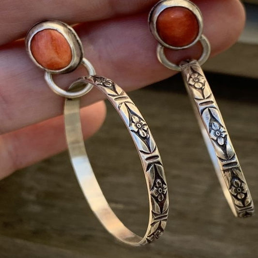 Boho Vintage Onyx Earrings