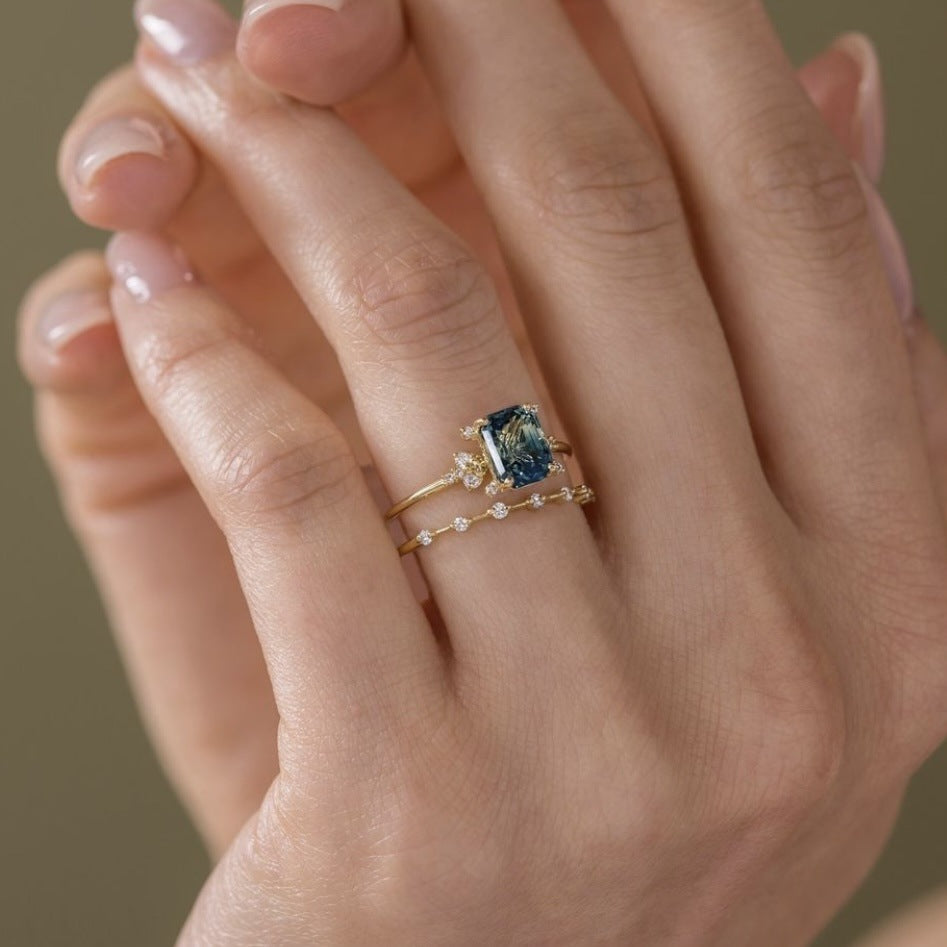 Gold-Plated Cubic Zirconium Oxide Ring