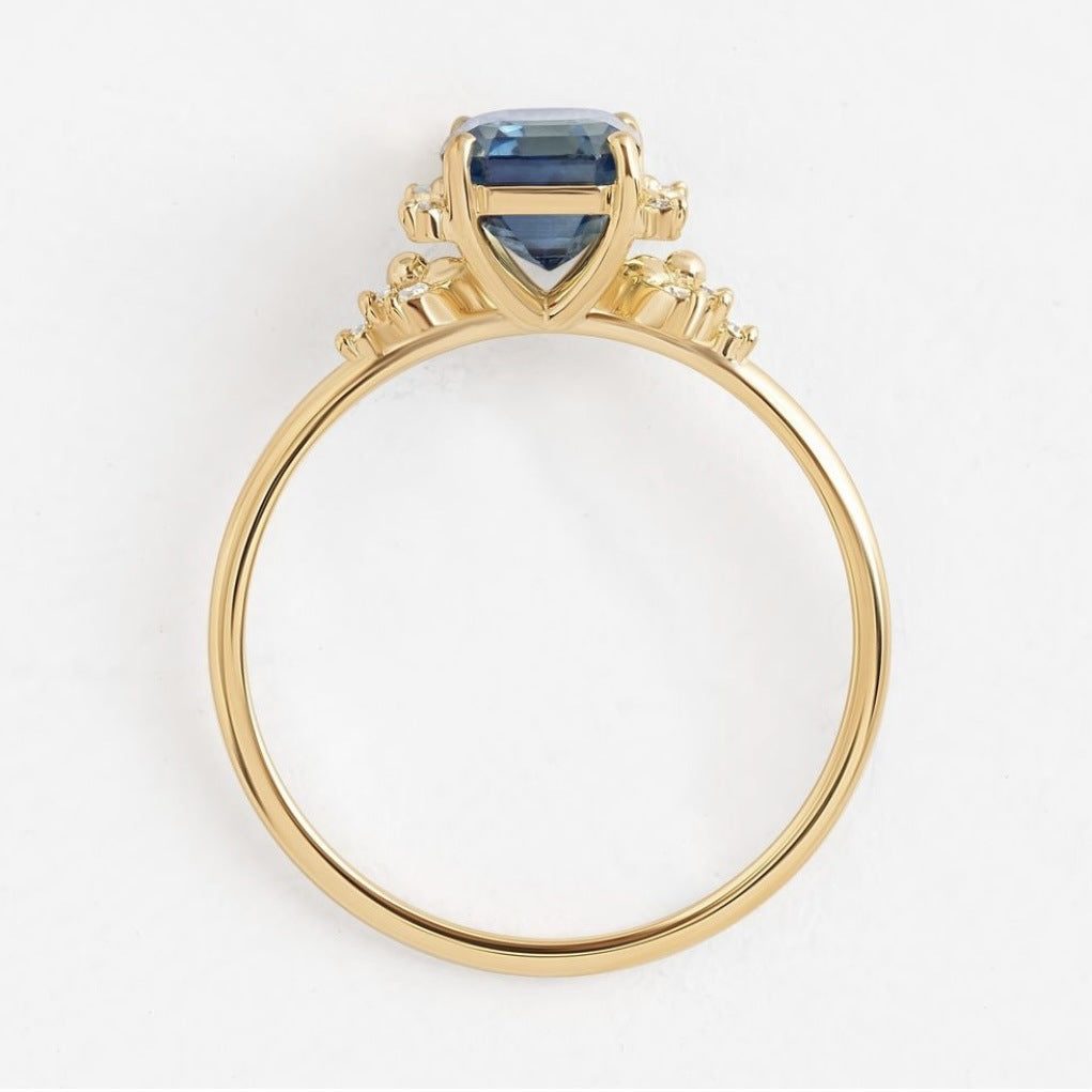 Gold-Plated Cubic Zirconium Oxide Ring