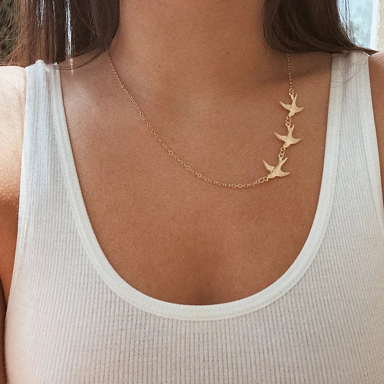 Vintage Sparrow Bird Necklace